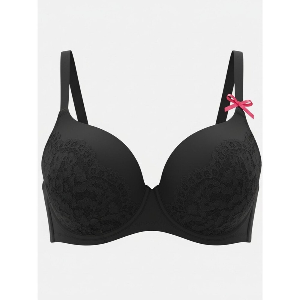 Victoria's Secret 32DDD Body by Victoria Black Lace Lined Perfect Coverage Bra